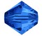 100pcs Authentic Preciosa 4mm (0.16 Inch) Small Faceted Bicone Crystal Loose Beads Sapphire Blue Compatible with Swarovski 5301/5328 for DIY Jewelry Making Pre-B413